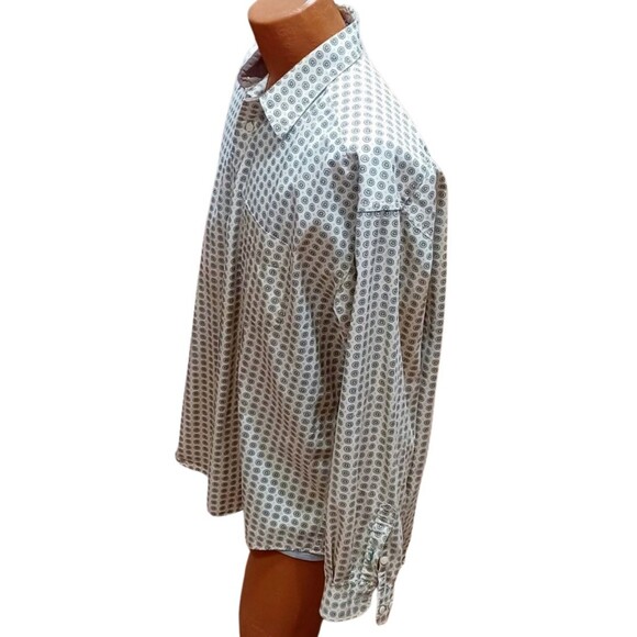 Vintage Tommy Hilfiger Shirt Mens XL Button Up Crest Logo 90s Tan w/ Octagon - Picture 5 of 8